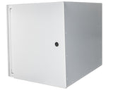 Single Tenant Commercial Collection Box, Rear Access, Aluminum, White w/Reversed Doors. WAS $1,200.OO