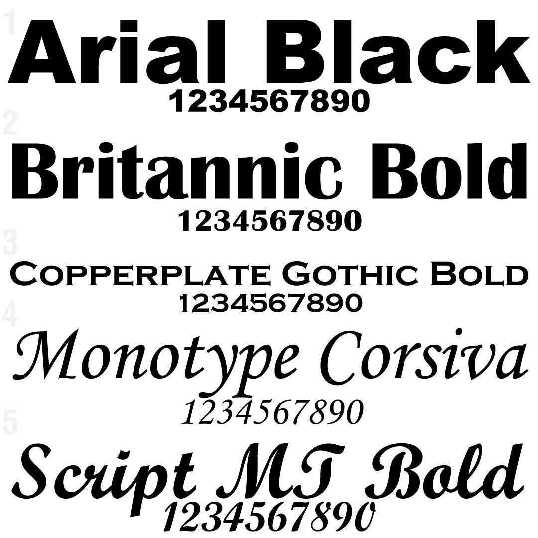 Letras/Numeración en vinilo: línea única