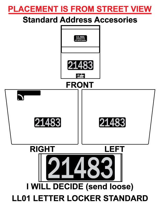 标准信件储物柜后部入口