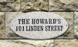 Rockport Oval Solid Granite Address Plaque