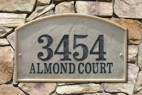Crushed Stone Arch Address Plaque